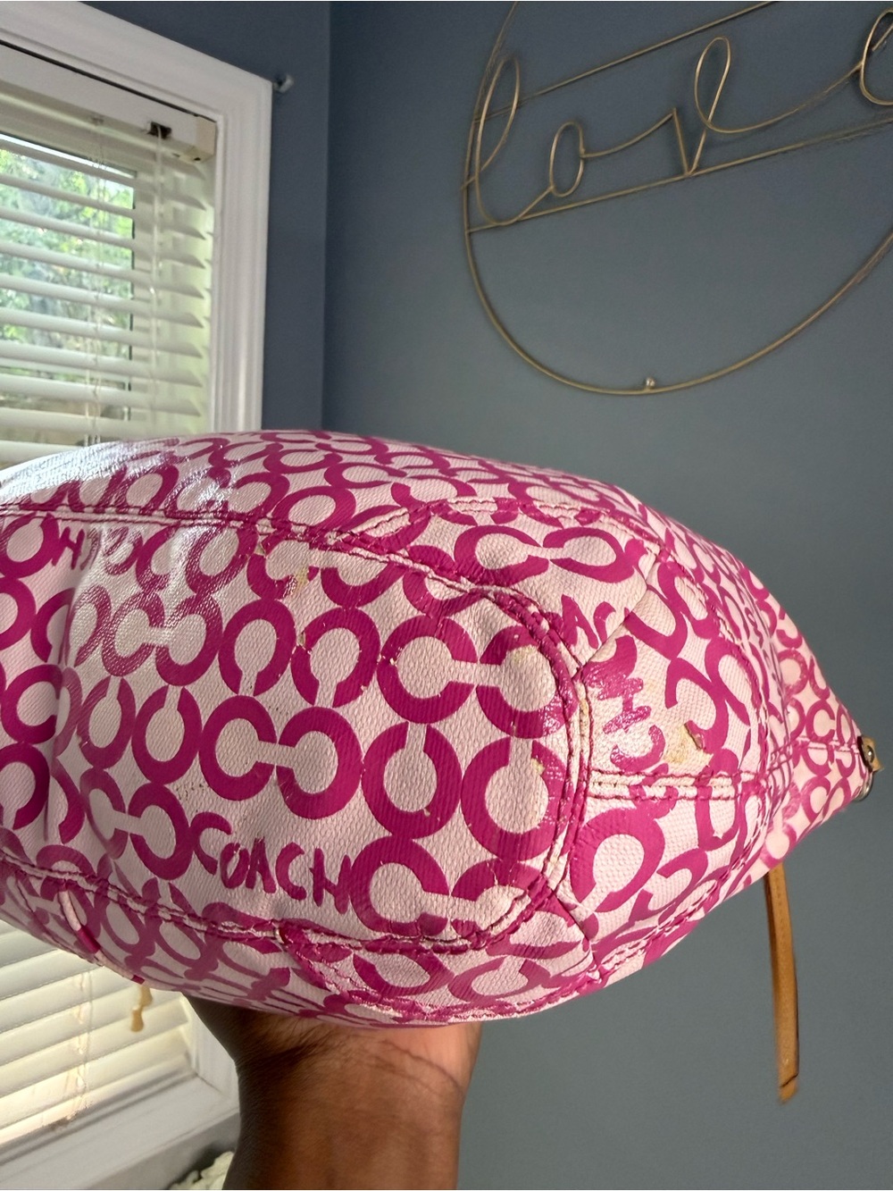 COACH Pink Op Art Signature Coated Canvas Set - Picture 8 of 15